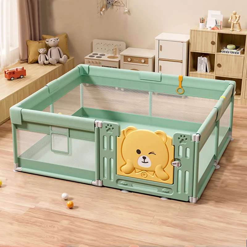 Wewnętrzne i zewnętrzne ogrodzenie dla niemowląt z matą, duże zagrodzenie dla niemowląt, centrum aktywności dla małych dzieci i dzieci, bezpieczne zagrodzenia bez szczelin dla niemowląt