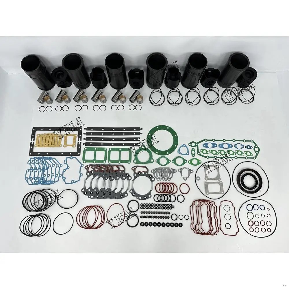 Engine Overhaul Kit With Piston Rings Liner Cylinder Gasket Set 6151-31-2710 Fit for Komatsu 6D125