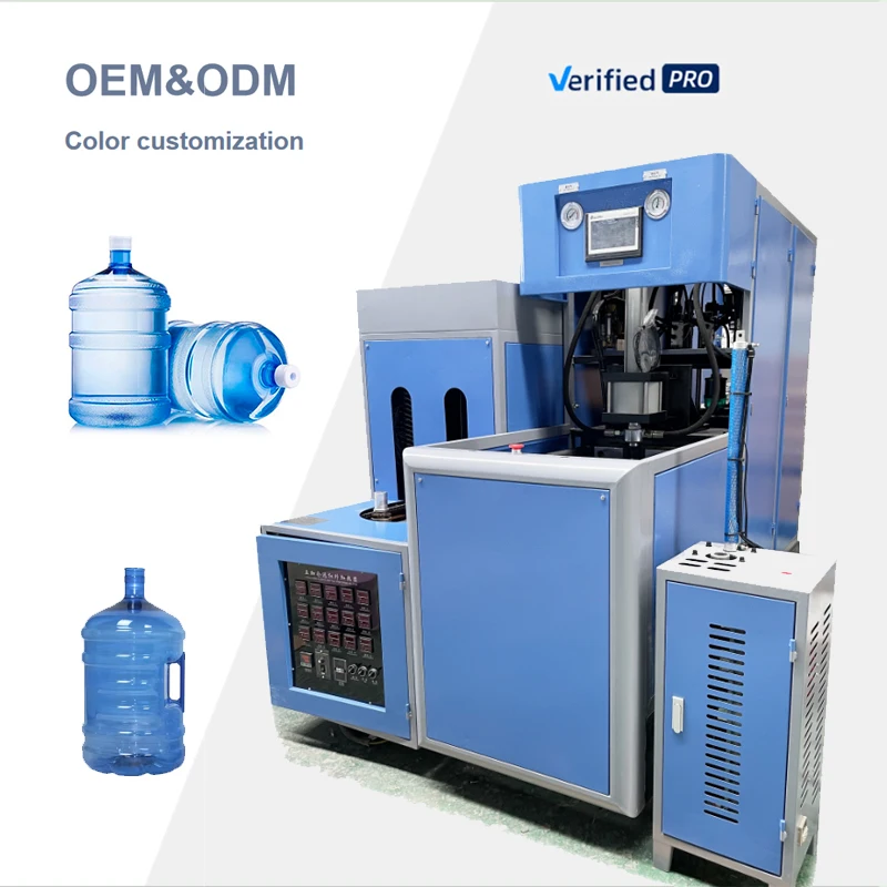 Golden Factory Semi Automatic  20L 60-120BPH Drinking Water Bottle Plastic Bottle Making Machine