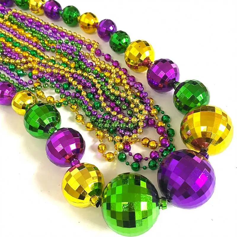 YYPD China Wholesale Giant Ball Beads Necklace Mardi Gras Party Big Ball  Jumbo Beaded Necklace