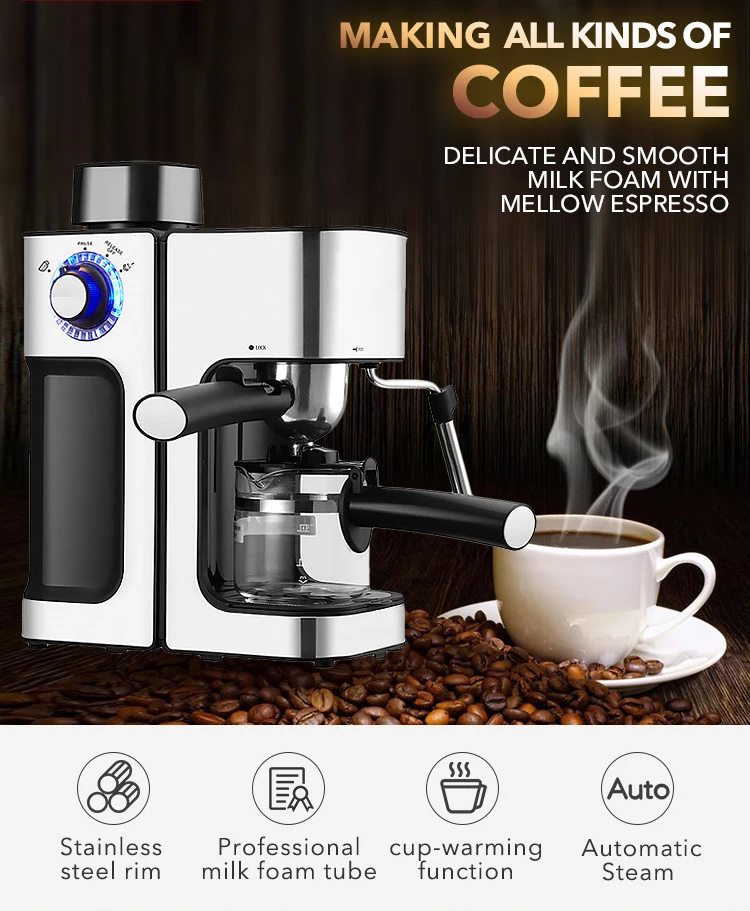 Hand Drip Fully Automatic Coffee Maker Espresso Coffee Machine Home 1
