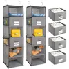 6 Shelf With 2 Drawers Grey
