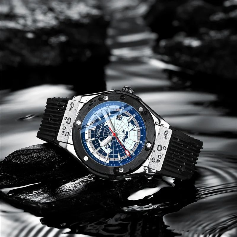 CHENXI 82442 Men's Watch - Business Luxury Quartz Silicone Strap