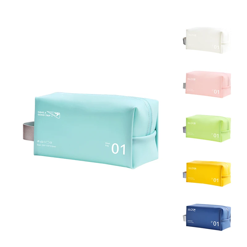 Low MOQ Transparent PVC Makeup Bag Fashionable Candy Pattern Clear Cosmetic Travel Beach Toiletry Waterproof Zipper Closure
