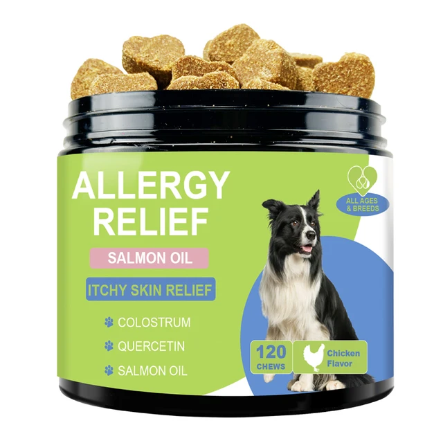 OEM/ODM Dog Allergy Relief Anti Itch Supplement Digestive Health Soft Chews for Skin & Seasonal Allergies