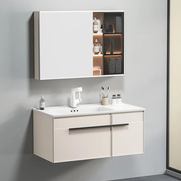 Luxury Bathroom Furniture Wall Mounted Bathroom Mirror Cabinet Solid Wood Bathroom Vanity Cabinets