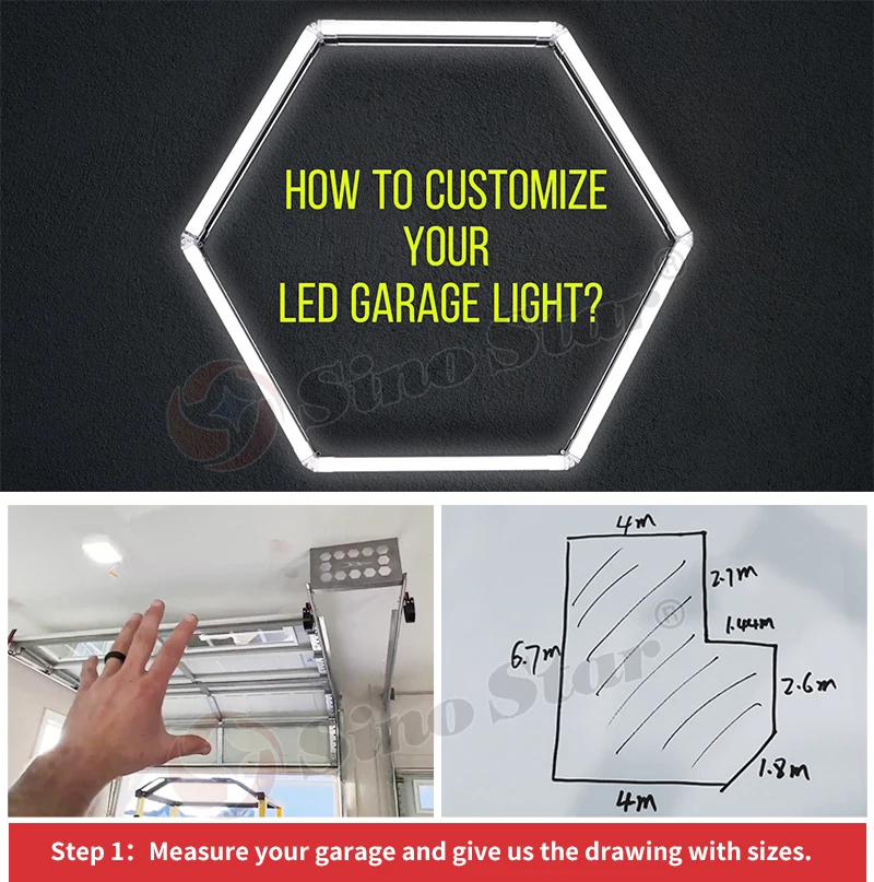Stc202 The Customized Led Hexagonal Light With The Onestep Installation For The Car