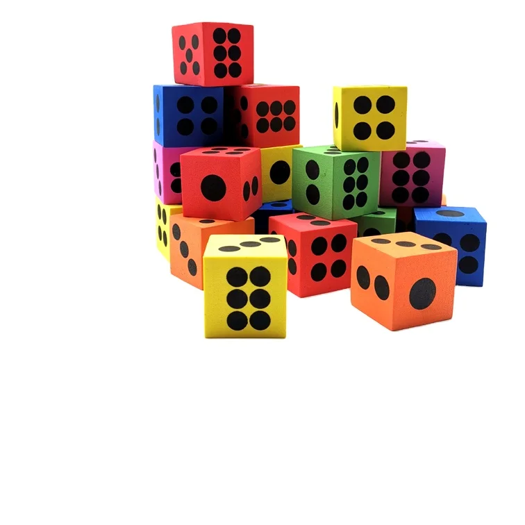 EVA пена образовательные и обучающие кости пользовательские цветные большие игра