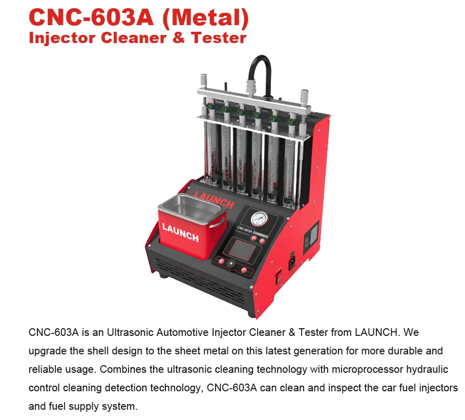 6 cylinder cnc-603a  launch cnc 603a launch 603A Injector Cleaner and tester injector tester gdi launch details