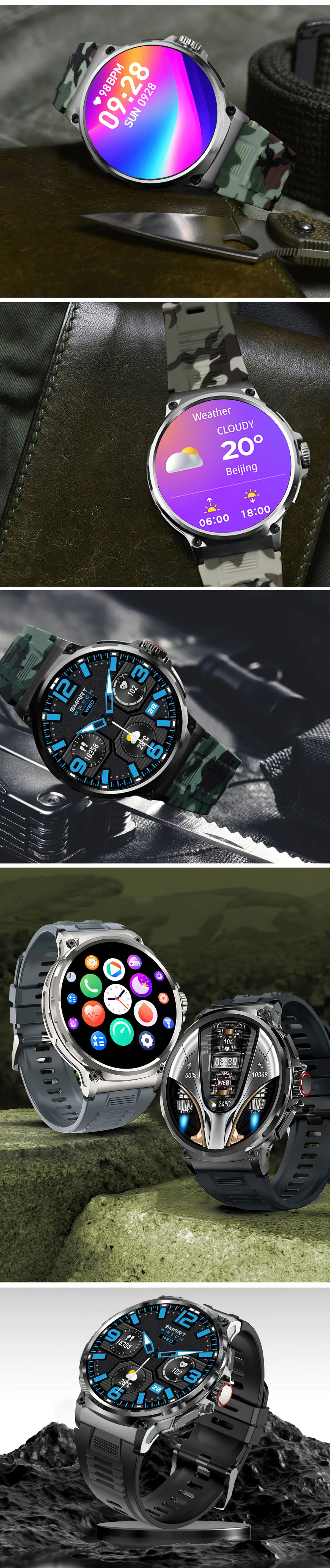 Smart Watch For Men Waterproof With Bluetooth Call And Sleep Tracker_voghion.com