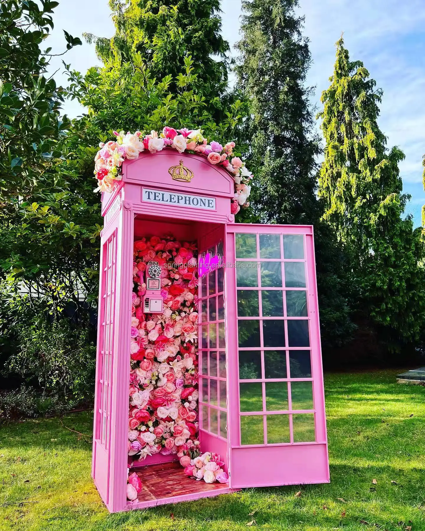 Pink Phone Booth London Retro Phone Booth Handmade Craft Wedding Decor