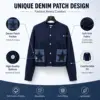 Blue Denim Pocket Knit Cardigan