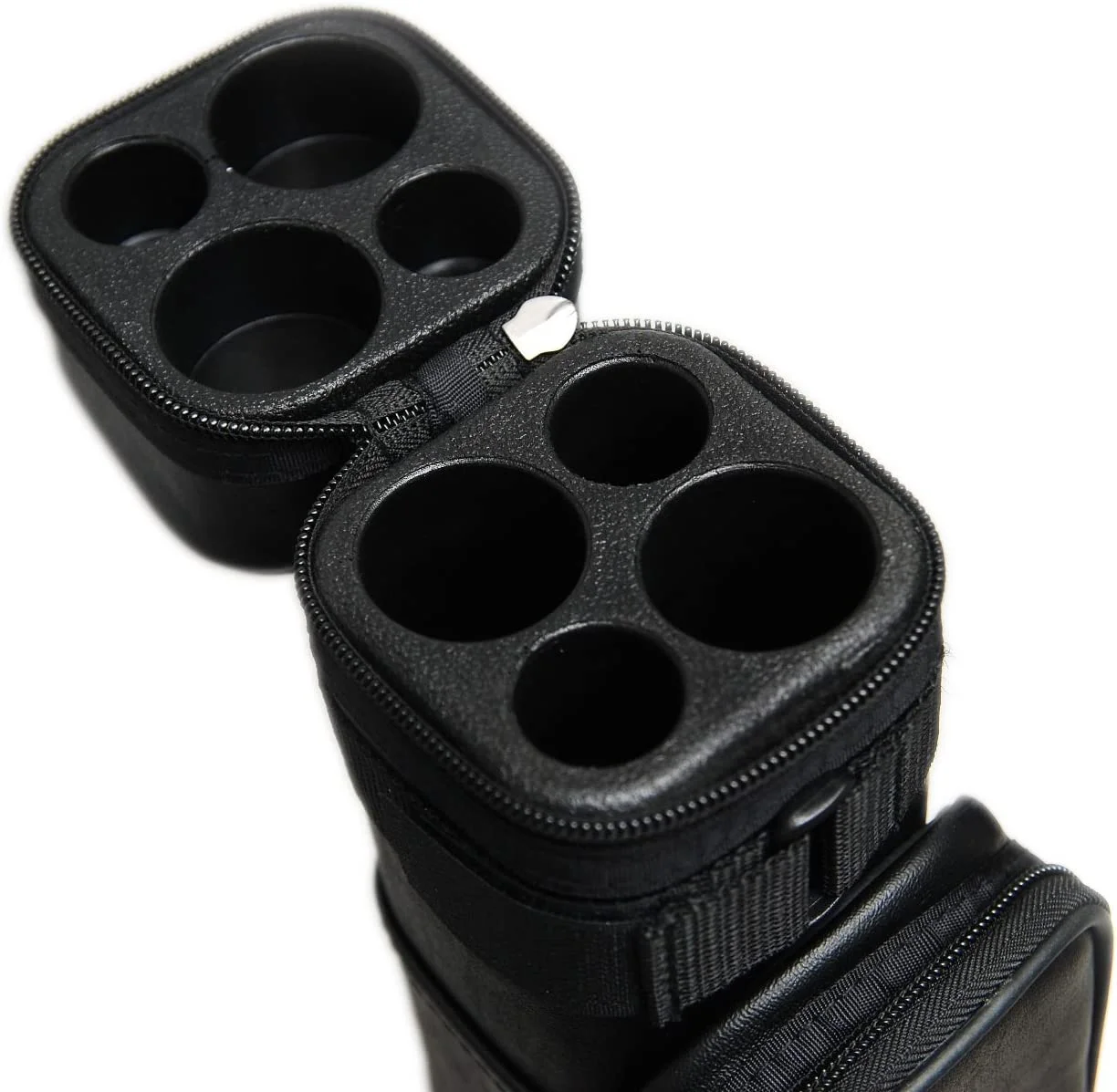 2x2 Hard Tube Square Pool Cue Case – Holds 2 Butts & 2 Shafts – Black
