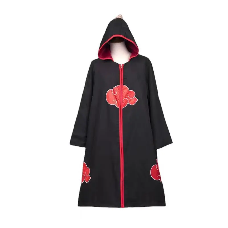 Uchiha Itachi Akatsuki Red Cloud Cloak Anime Narutos Ninja Cosplay Costume Halloween Cloak Adult