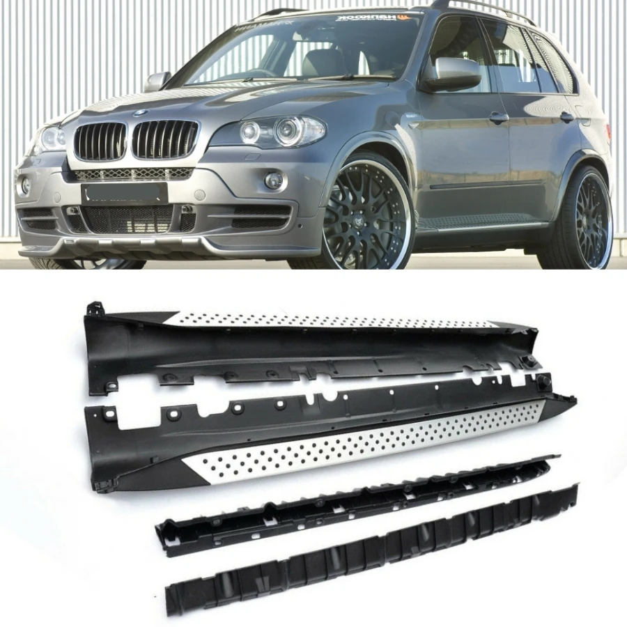 Side Step Running Boards Alloy Foot Pedal for BMW X5 2007 -2013 E70 SUV Exterior Accessories Aluminum Nerf Bar Steps