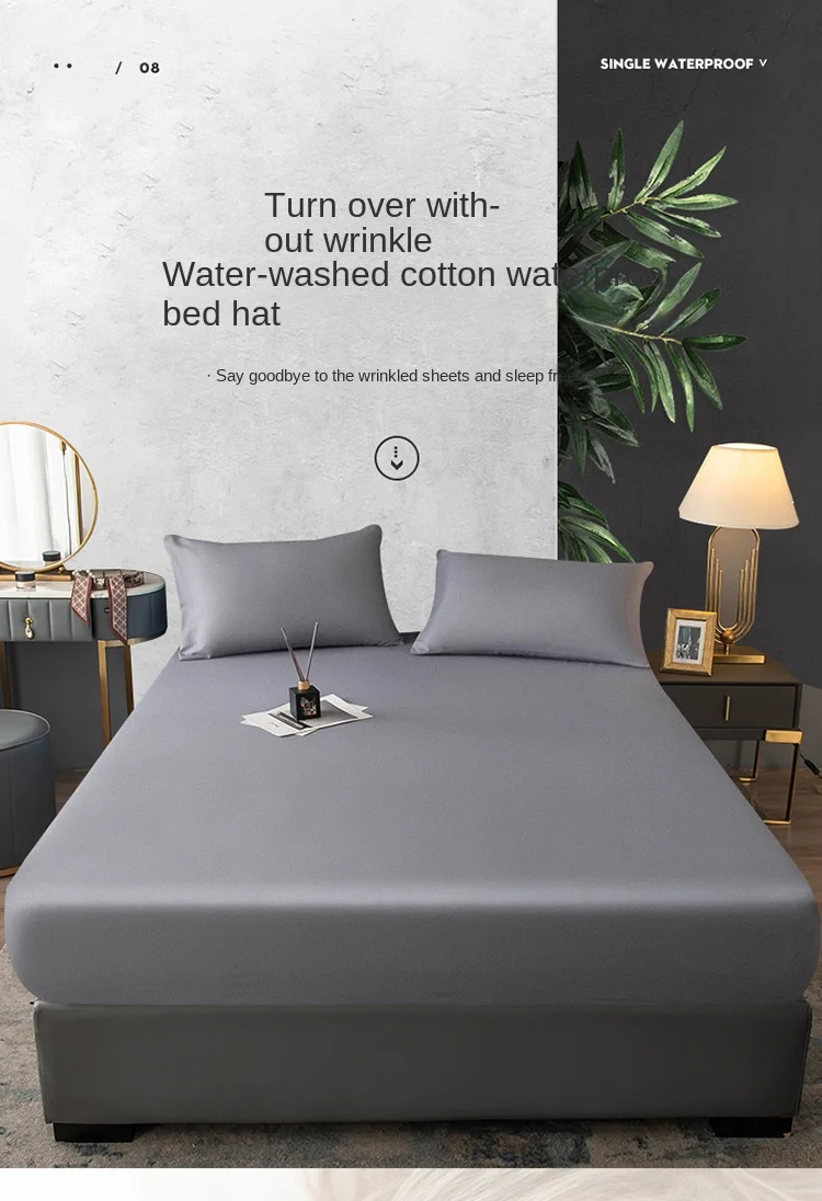 Skinfriendly Washable Cotton Waterproof Bed Sheet One Piece Washable