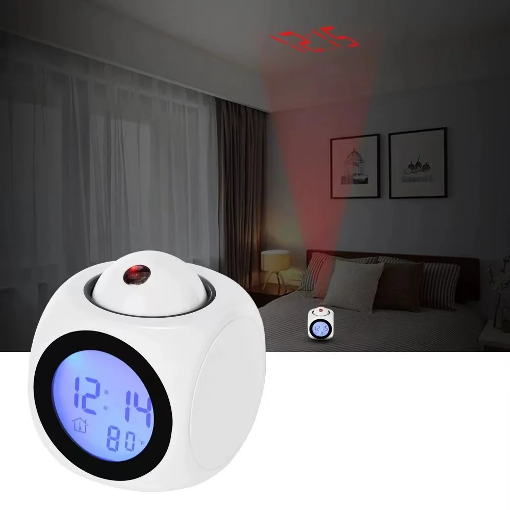Wholesale Intelligent Alarm Clock Projection Creative Children's Hourly Voice Time Luminous Silent Digital Clock for Students Customized