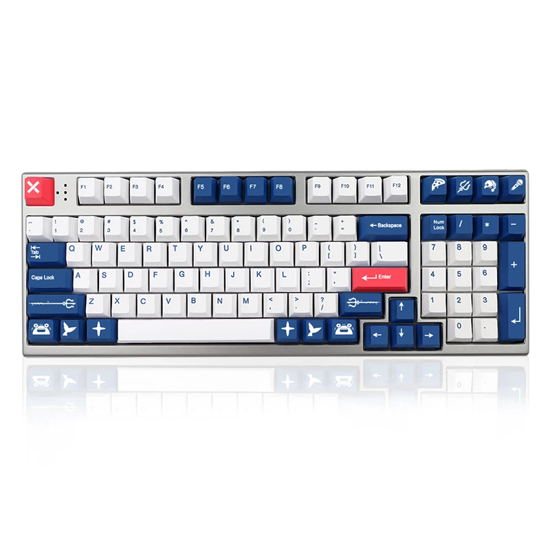 RAMA a Shrimp PBT Keycaps for Dz60/Gk61/68/75/84/980/ Custom Keycaps for Corsair STRAFE K65 K70 Logitech G710+ 7 U Space Keycap