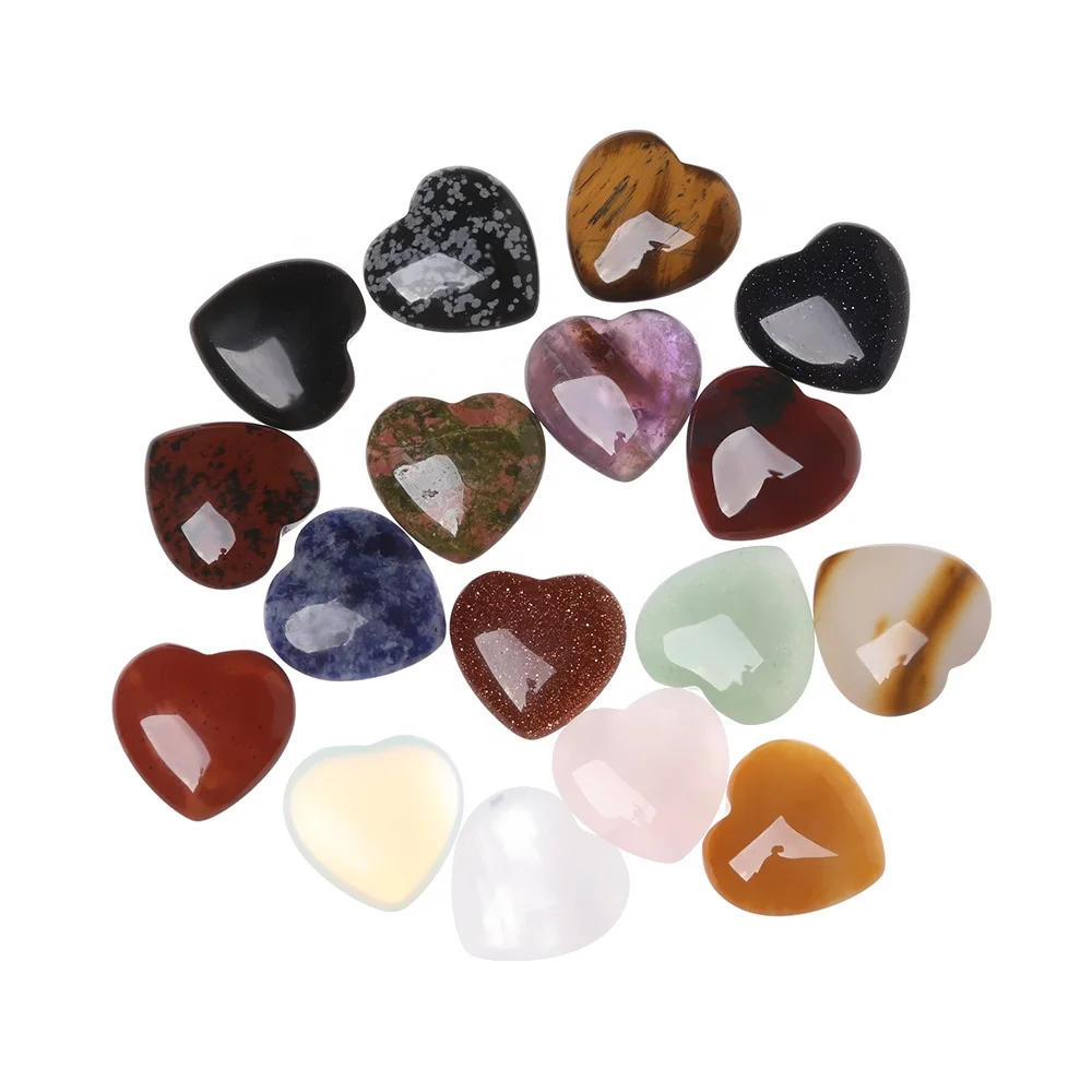 Natural Quartz Crystal Heart Shape Love Healing Gemstone Handmade Jewelry UK 