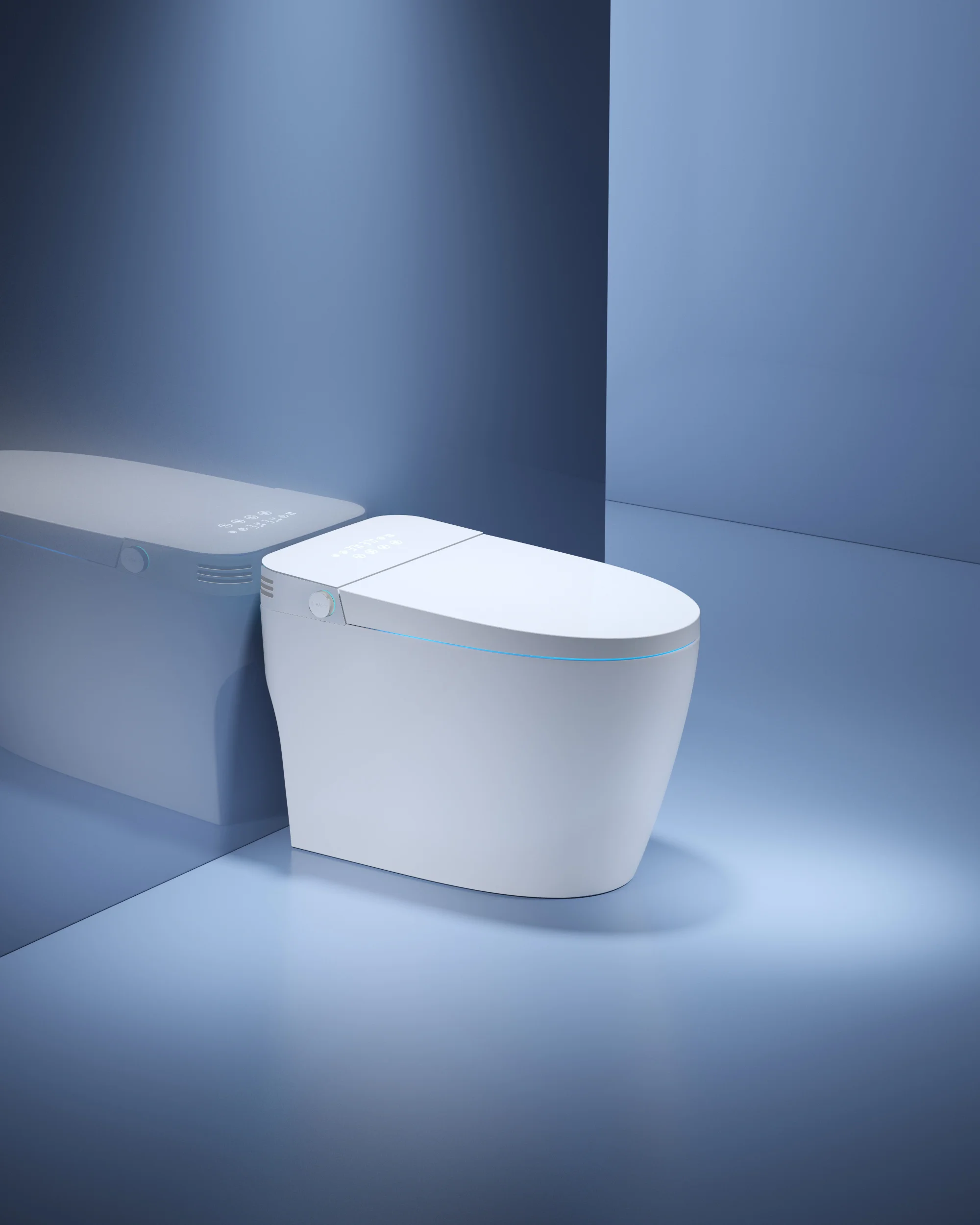 Intelligent porcelain wc floor mounted water closet bathroom electric self-clean ceramic siphon toilet automatic smart supplier