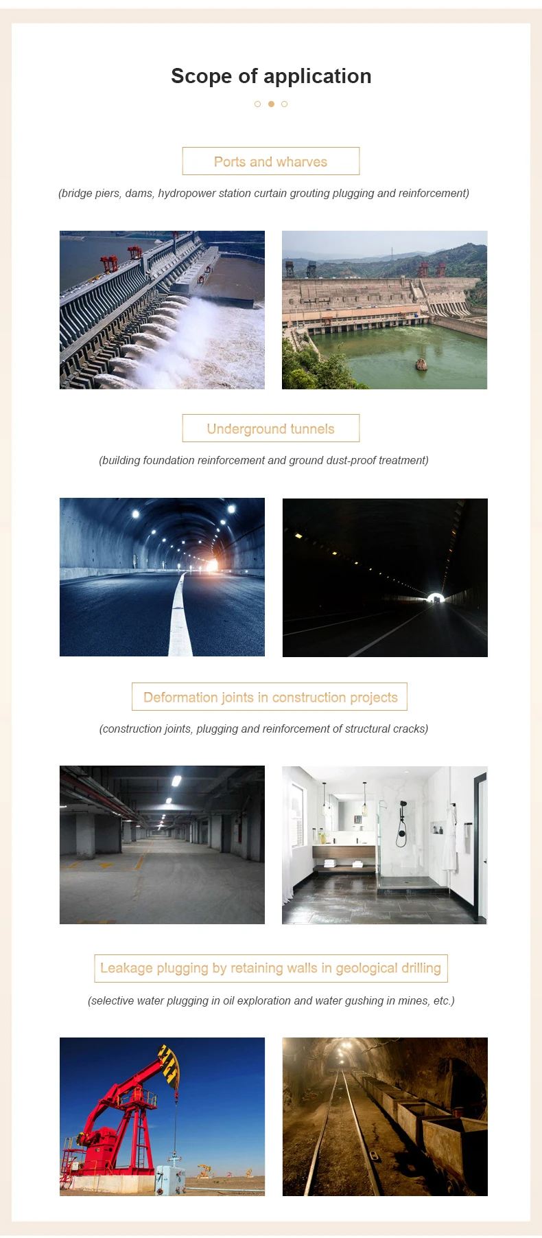 Yu Ru PU Injection Grouting Concrete Grout Repair Hydrophobic ...