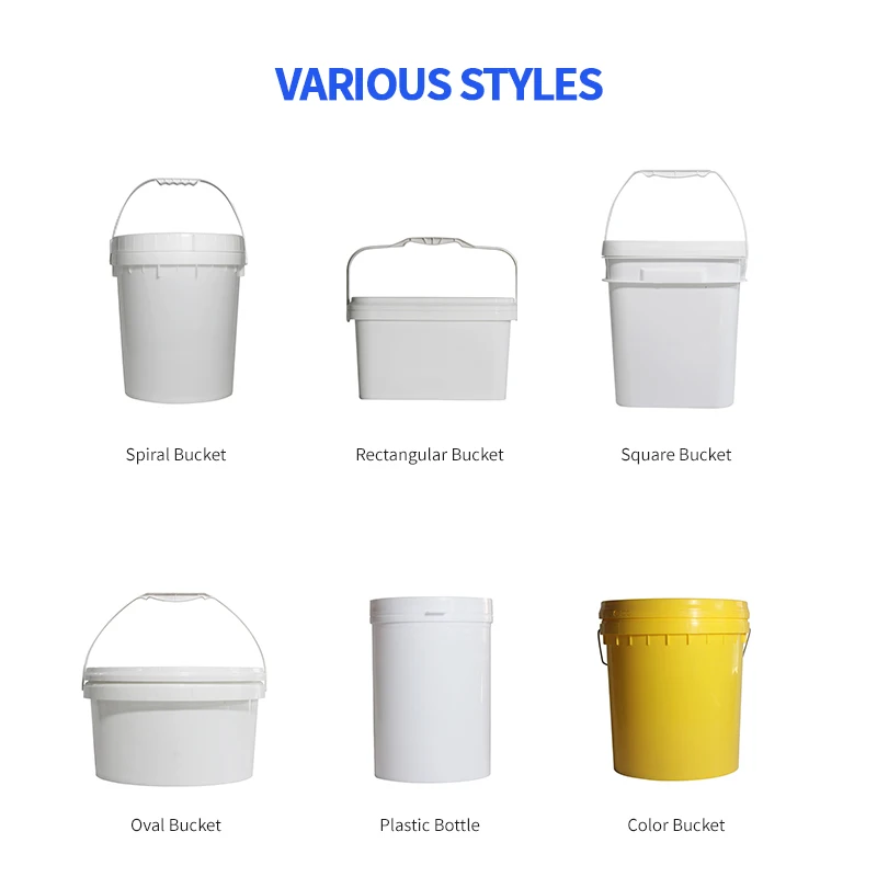 Chemical Resistant Polyethylene Safety Material 3 Gallon Empty square Bucket with Resealable Hinged Lids