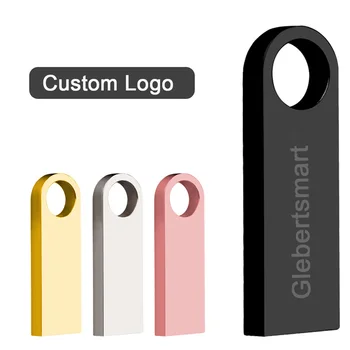 Custom Logo Mini USB Flash Drive 1gb 2gb 4gb 8gb 16gb 32gb 64gb 128gb Metal USB 2.0 3.0 Pendrive For Promotion