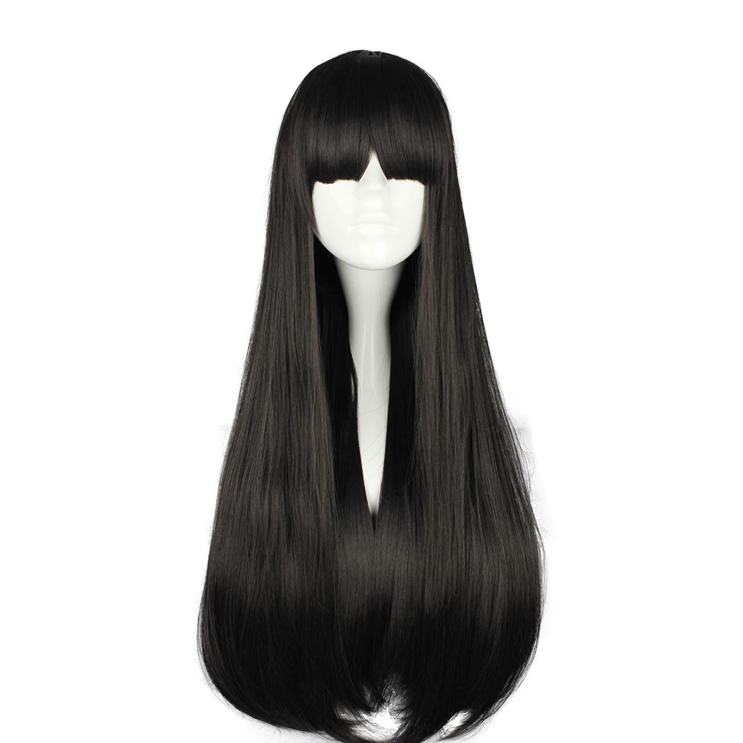 70 cm black wig