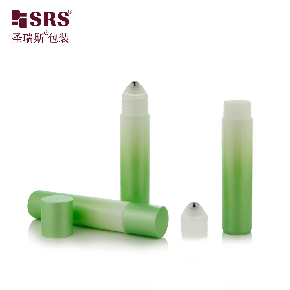 Round PP PCR Recycled Injection Matte Color Massage 35ml Roller Ball Bottle