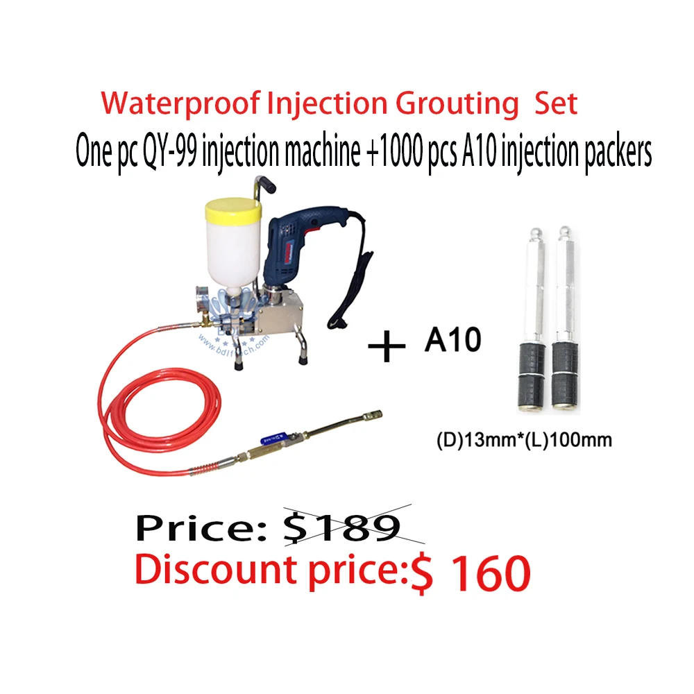 Водонепроницаемый стоп утечки воды трещины ремонт набор инъекционный заземляющий насос машина + A10 1000 шт. впрыскиватель