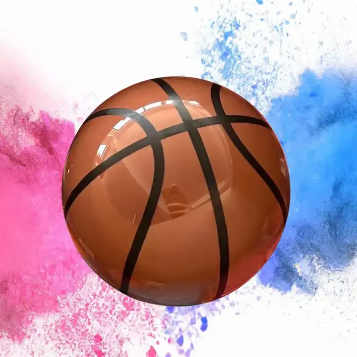 Boy or Girl Baby Gender Reveal Basketball Powder Smoke Cannon Gender Reveal Smoke Bomb Ball