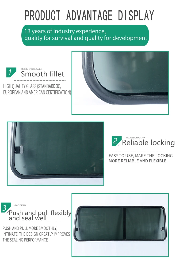 Factory Outlets Black Glass 9499 Van Rear Side Window Car Sliding