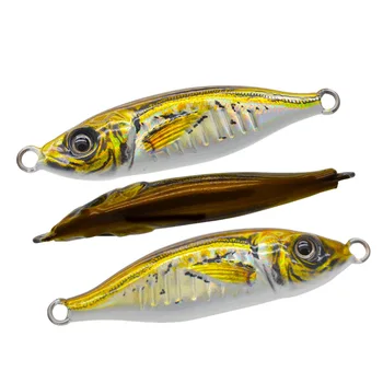 3D Printed Metal Barracuda Dying Fish UV Glow Jigging Lure for Long-Distance Casting Freshwater Bass & Carp Bottom Fishing – Metal Jig – view 2