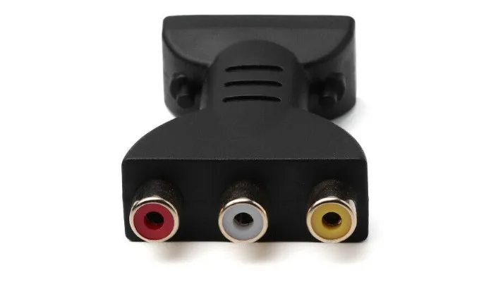 Male Hdtv to 3 Rca AV Adapter Composite AV Audio Video Adapter Converter for TV