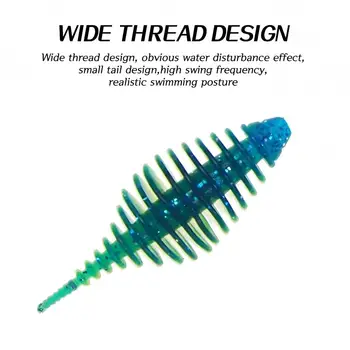 CHEERY 10pcs/bag 50mm 1.6g Double Color PVC Soft Worm Bait Artificial Plastic Fishing Lure for Lake Bass Catfish Bream Target – Soft Lure – view 4