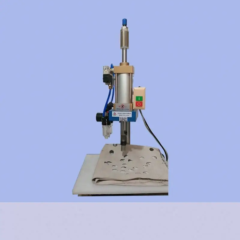 TEBAK Press Small Manual Automatic Pneumatic Plastic Bag Cloth Press Machine Hole PunchingDesktop Pneumatic Punch Pedal