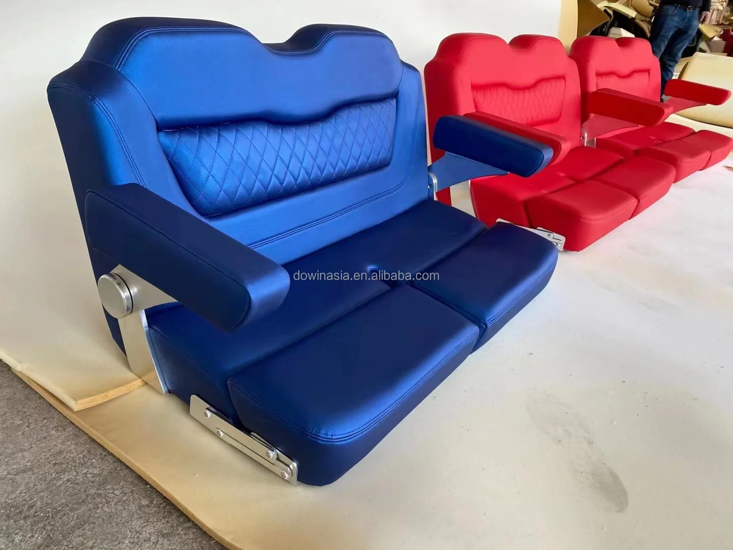 Dowin Customized Color Yacht Deluxe 3-seater Bench Seat Foldable Marine ...