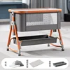 Matelas en alliage d'aluminium gris imitation bois, moustiquaire, rangement b