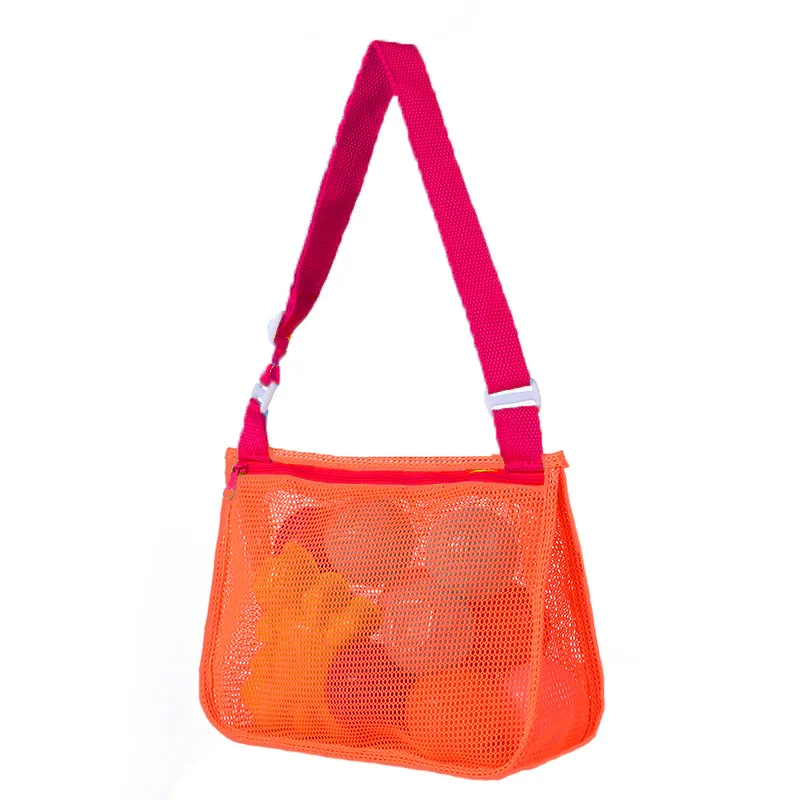 Hot Summer Colorful Kids' Beach Mesh Bag Sea Shell Collecting Mesh Tote