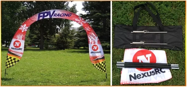 Easy Set up Fibreglass Pole Cheap Custom Arch Aircraft Model Race Arch Gate Banner
