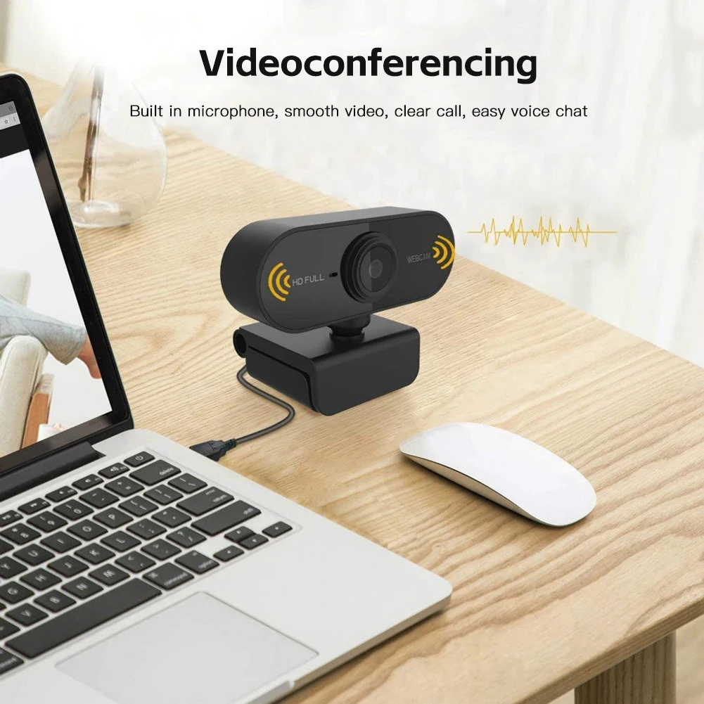 Full HD 1080P Mini Webcam with Microphone for Live Broadcast - Main Image