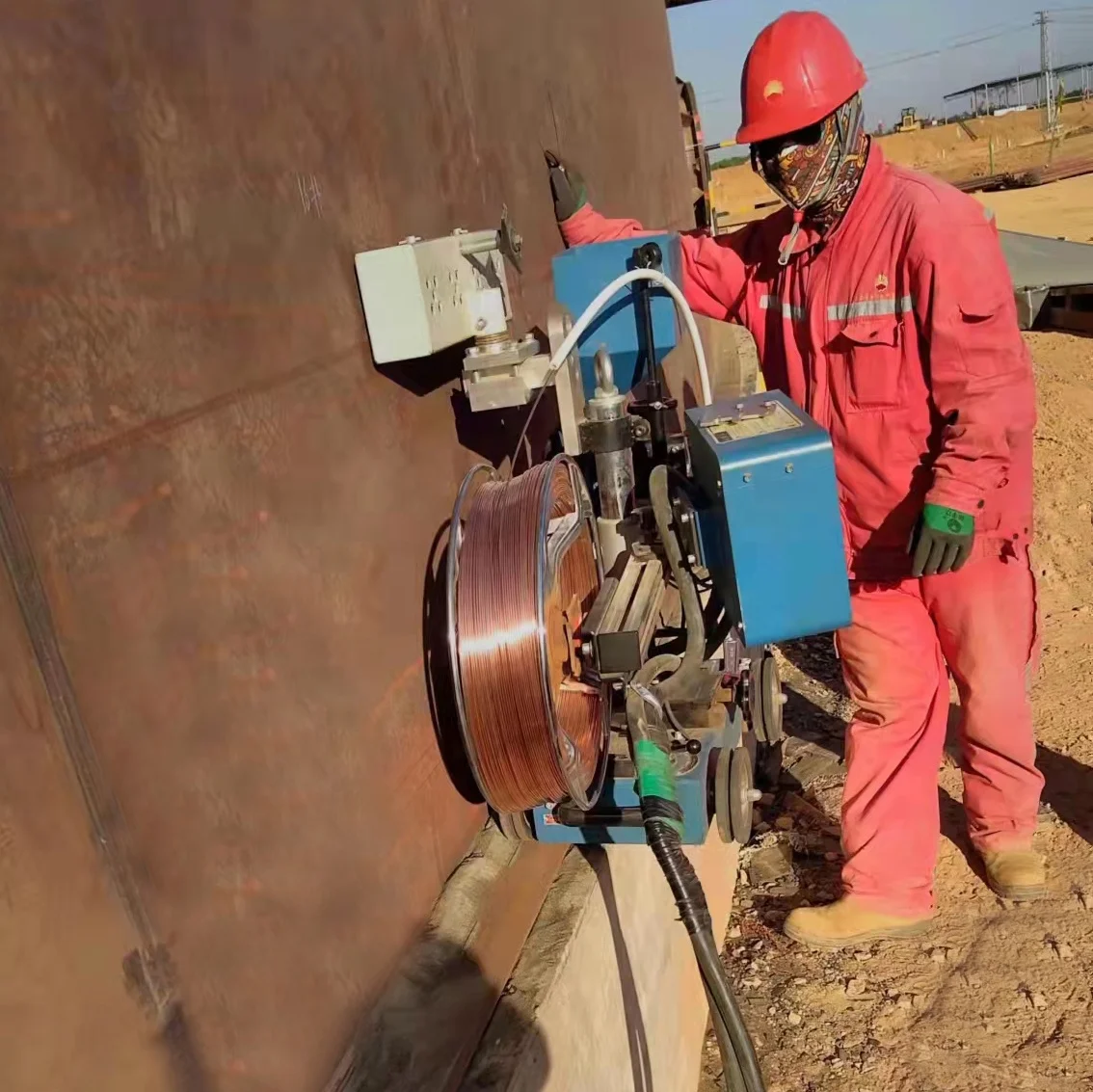 Automatic Tank Construction Butt and Corner Welding Tractor