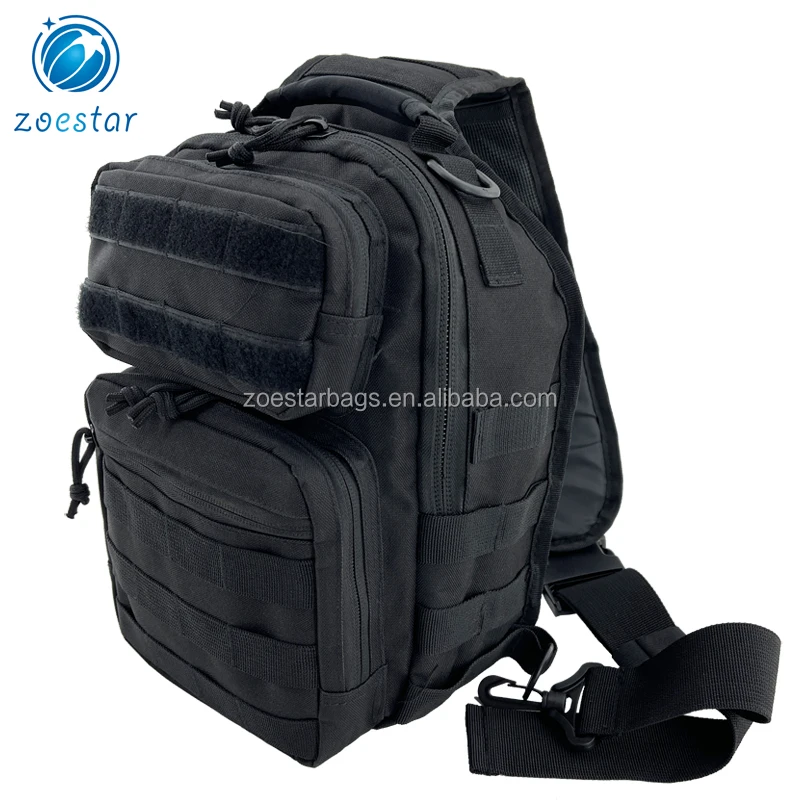 Mini Tactical Sling Bag Molle Range Bag Small Outdoor Hunting Shoulder Day Packs Black supplier