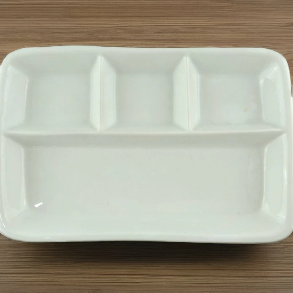 European Design High Quality Ceramic Dinner Plates Tray Square Pattern for Home Airline Hotels Commercial Buyer Use details