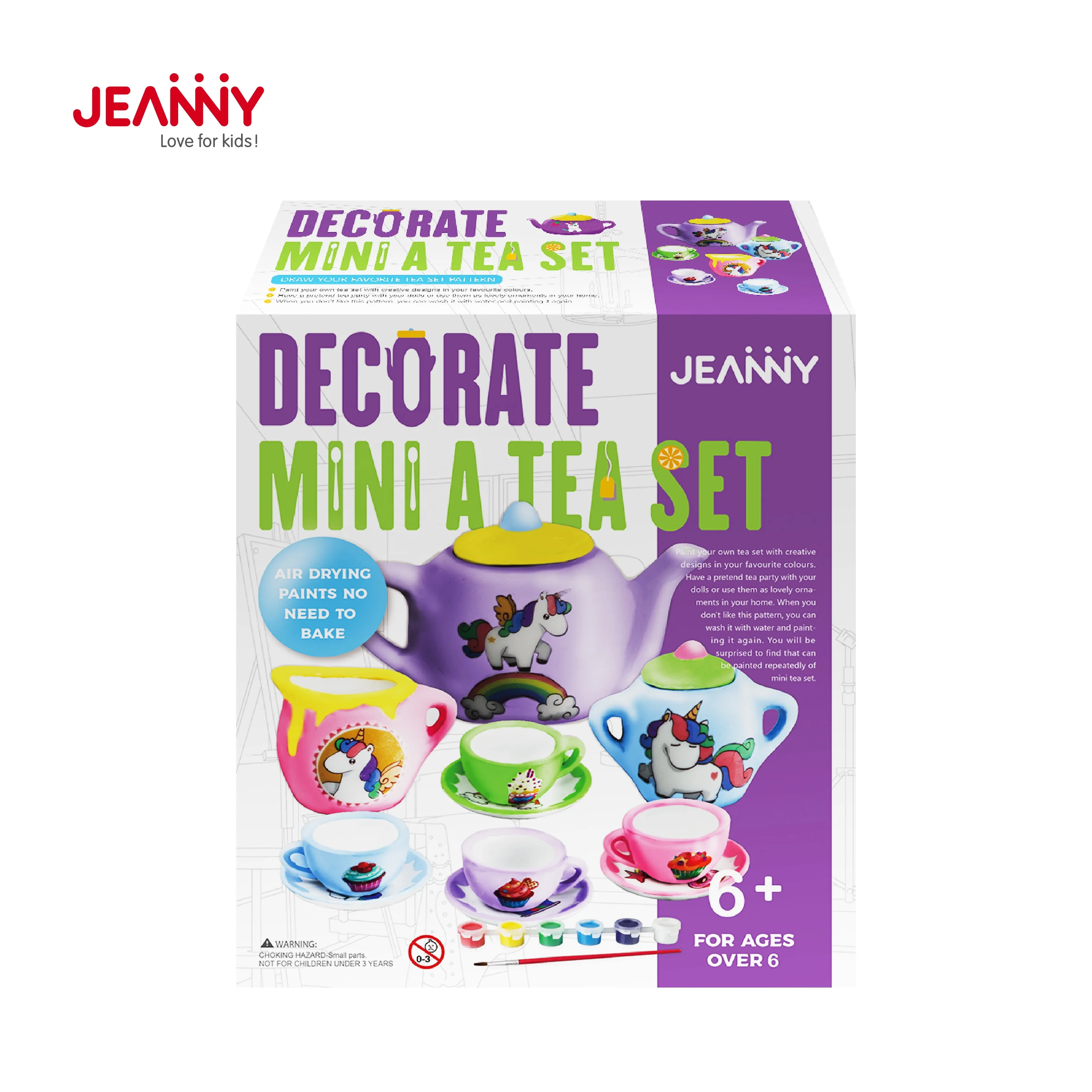 Child Toys DIY Learning Creative Educational Handmade Decorate Paint Your Own Pottery Ceramic Tea Set Craft Marking Kit for Kids