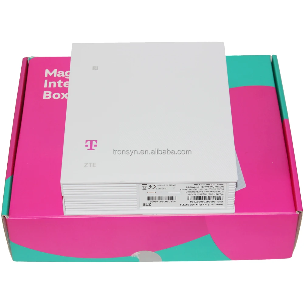 ZTE MF297D1 LTE Modem Wifi Router - 600mbps Magenta Internet