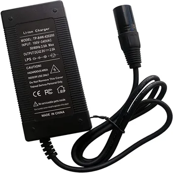 Alternative view of 36V Charger 42V 2A Electric Bike Lithium Battery Charger for 36V Lithium Battery Pack With 3-Pin XLR Socket/connector