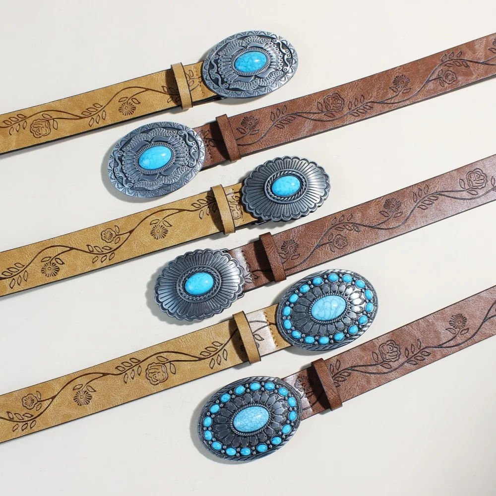 Alibaba Wholesale Western Belts Wholesale Custom Logo PU  display picture 1