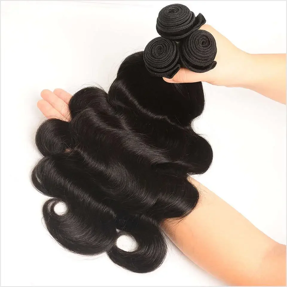 Extensões de cabelo humano body wave tecimento ondulado_voghion.com