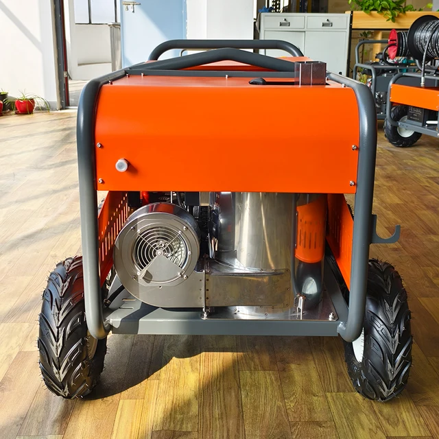Mobile 250bar 15lpm Electric High-Pressure Hot Water Washer, Heavy Oil Cleaning Purpose